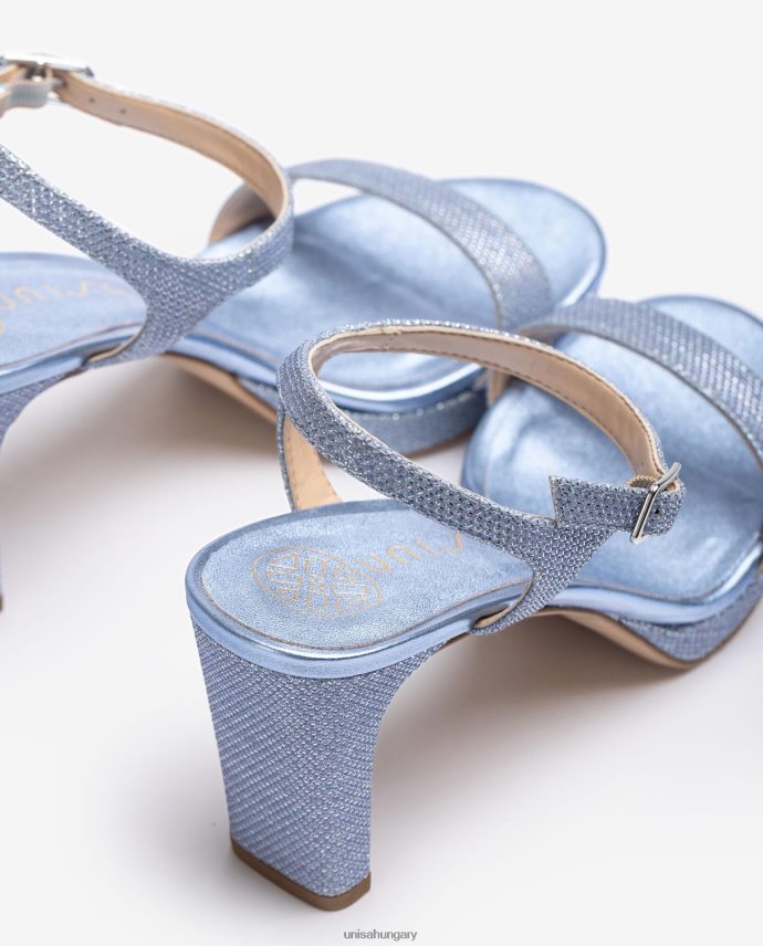 Unisa fényes szövet szandál nők J4PJX0272 kék