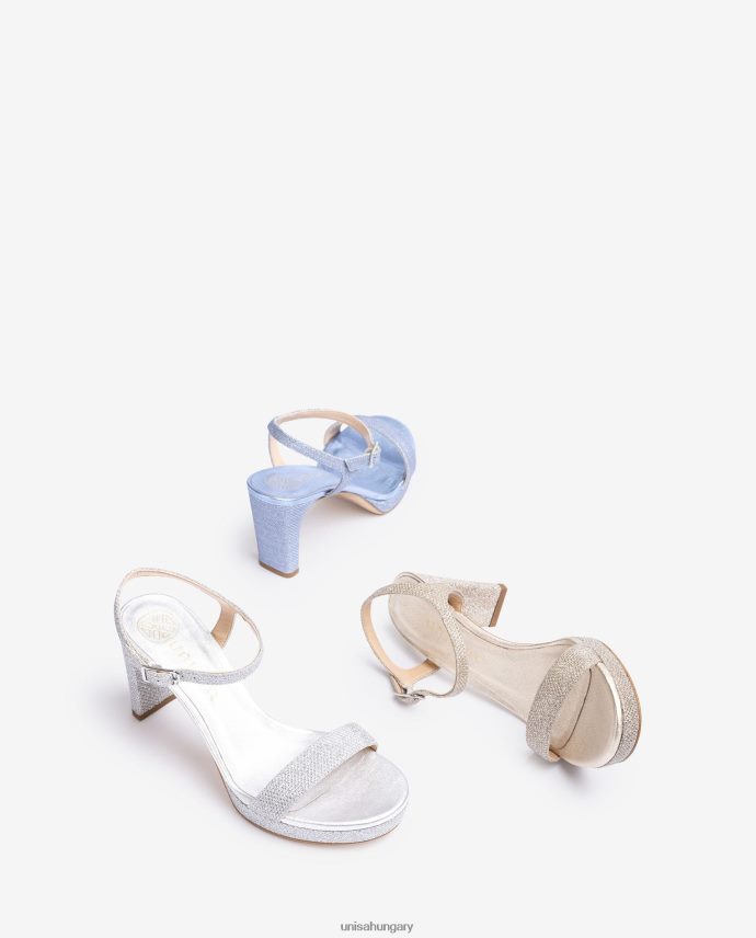Unisa fényes szövet szandál nők J4PJX0272 kék