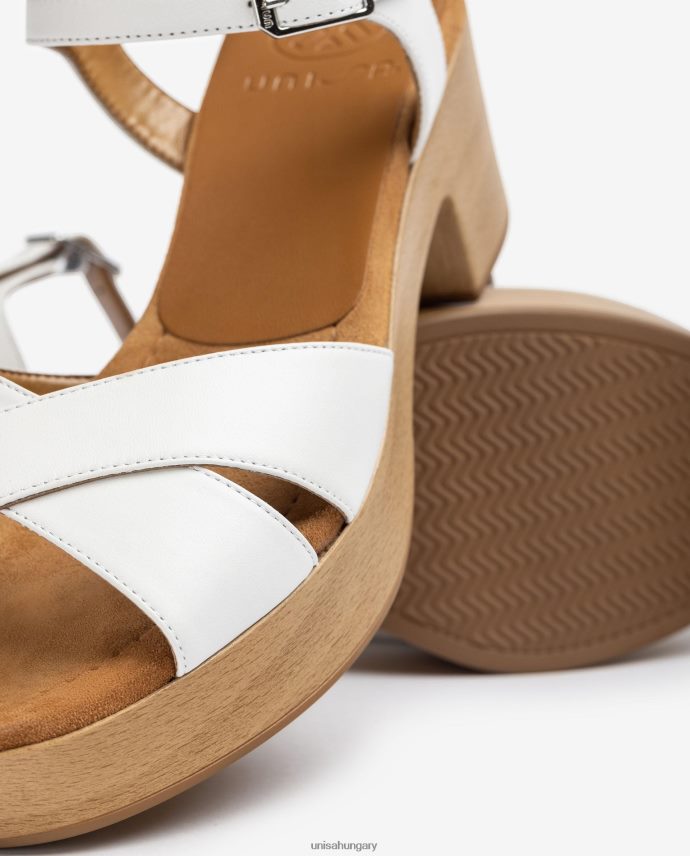 Unisa közepes magas sarkú bőr szandál nők J4PJX0406 fehér