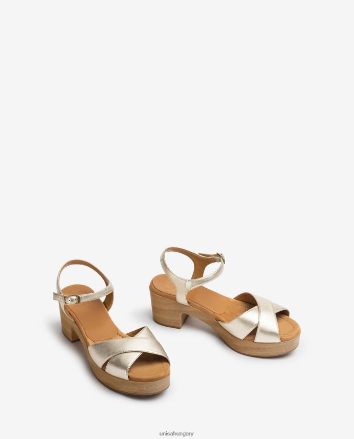 Unisa közepes magas sarkú bőr szandál nők J4PJX0419 Arany