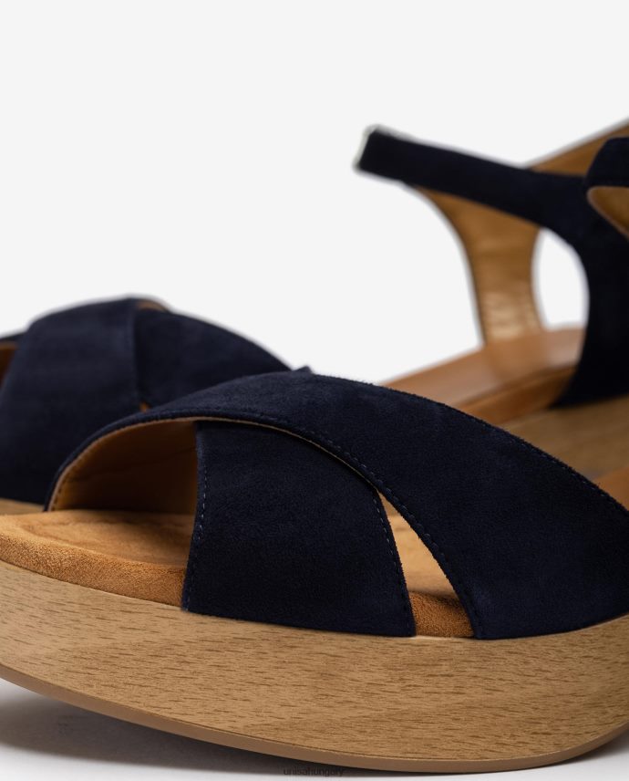 Unisa közepes magas sarkú velúr szandál nők J4PJX0407 kék