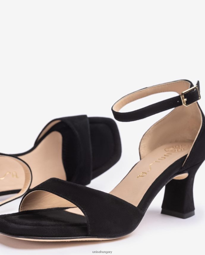Unisa közepes sarkú velúr szandál nők J4PJX0194 fekete
