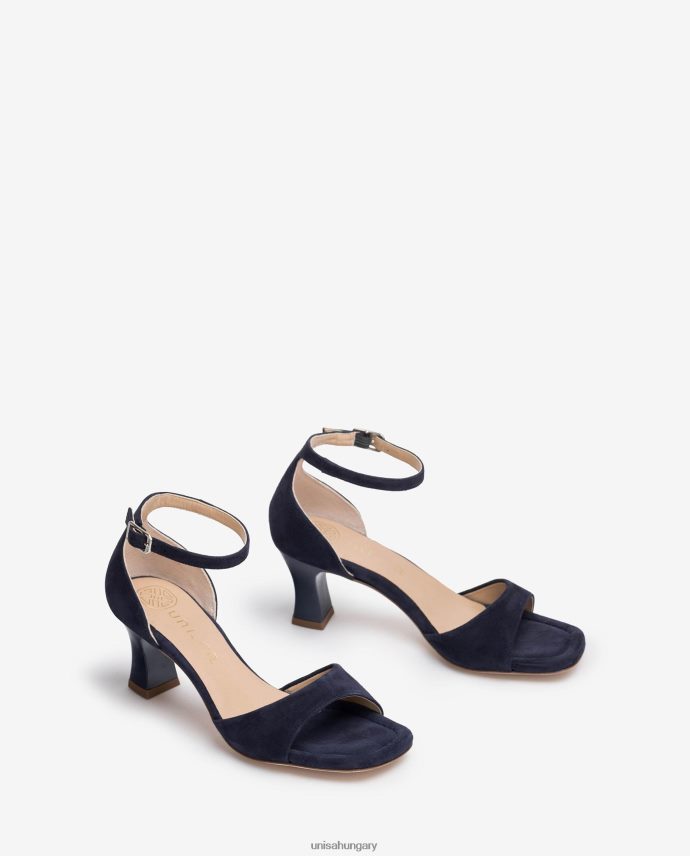 Unisa közepes sarkú velúr szandál nők J4PJX0195 kék