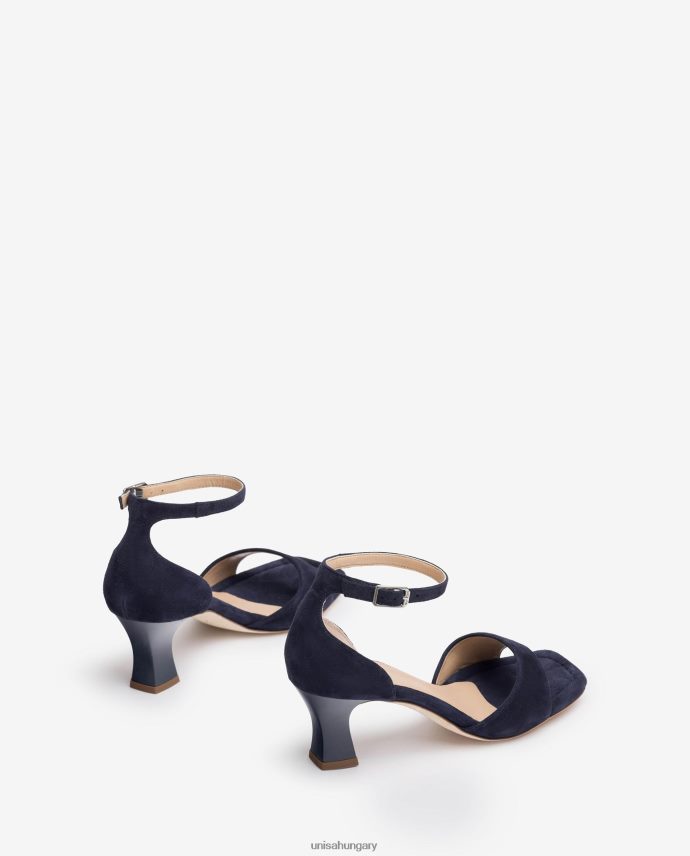 Unisa közepes sarkú velúr szandál nők J4PJX0195 kék