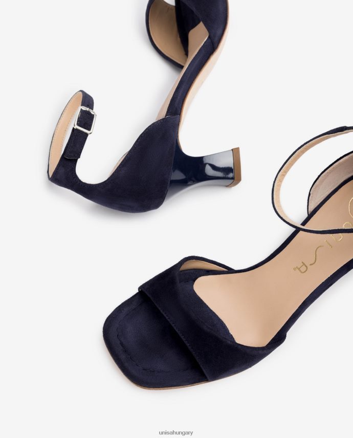 Unisa közepes sarkú velúr szandál nők J4PJX0195 kék