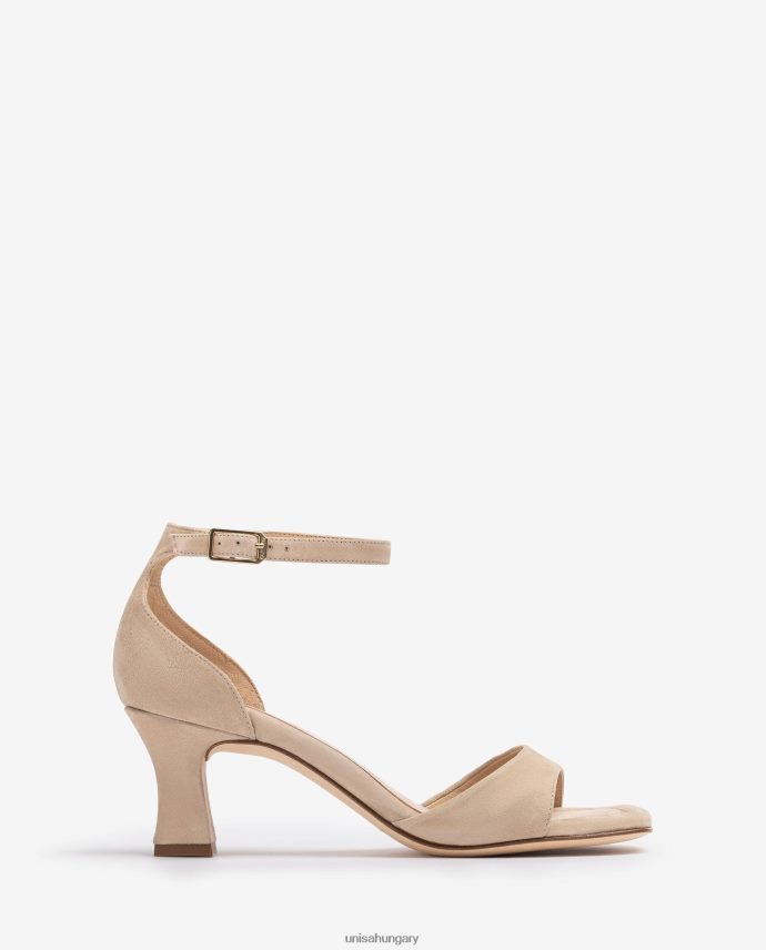 Unisa közepes sarkú velúr szandál nők J4PJX0196 bézs