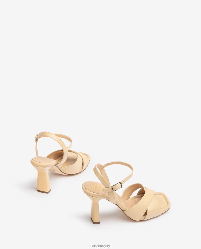 Unisa keresztezett bőrpántos szandál nők J4PJX0339 bézs