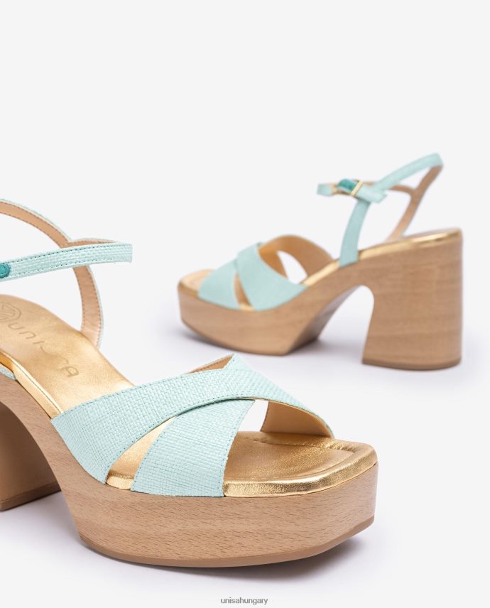 Unisa raffia szandál tömbsarokkal nők J4PJX0233 kék