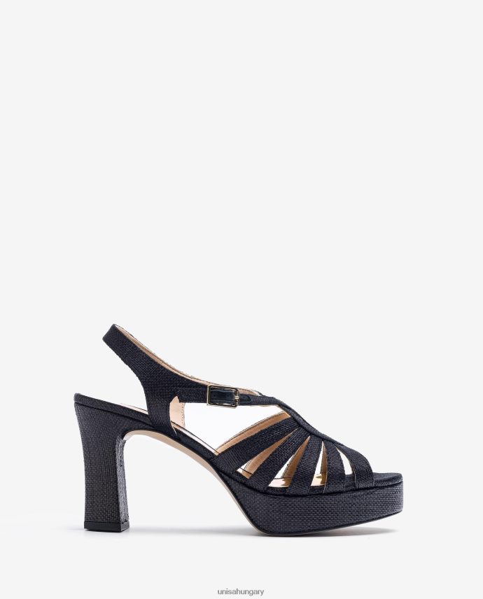 Unisa rafiából készült szandál nők J4PJX01310 fekete