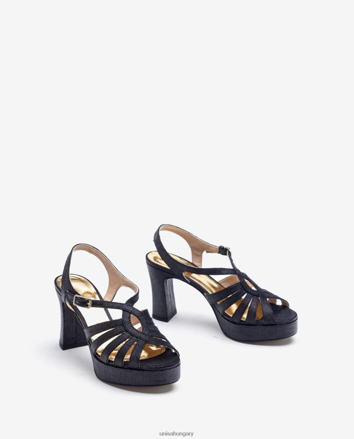 Unisa rafiából készült szandál nők J4PJX01310 fekete