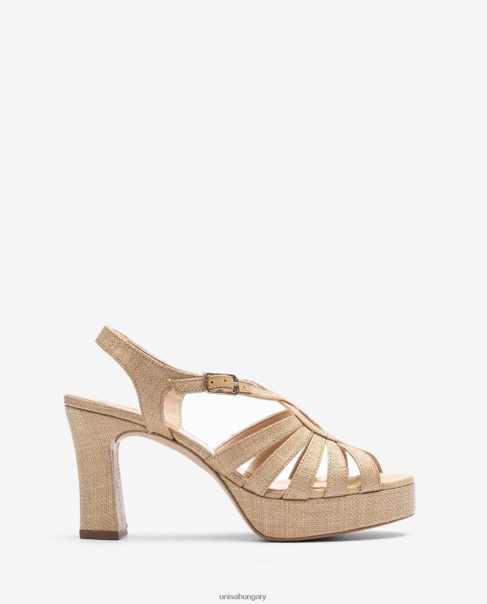 Unisa rafiából készült szandál nők J4PJX01311 barna