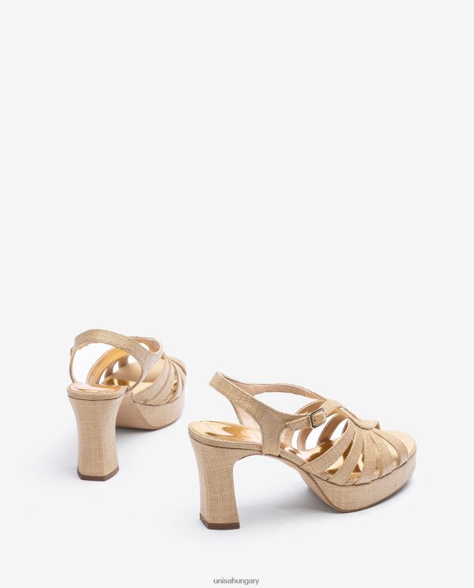 Unisa rafiából készült szandál nők J4PJX01311 barna