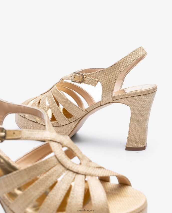 Unisa rafiából készült szandál nők J4PJX01311 barna