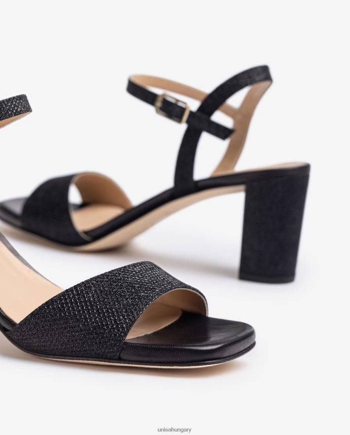 Unisa szögletes orrú szandál nők J4PJX0392 fekete