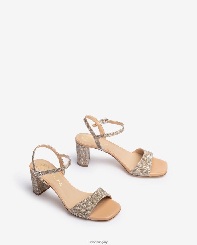 Unisa szögletes orrú szandál nők J4PJX0393 bronz