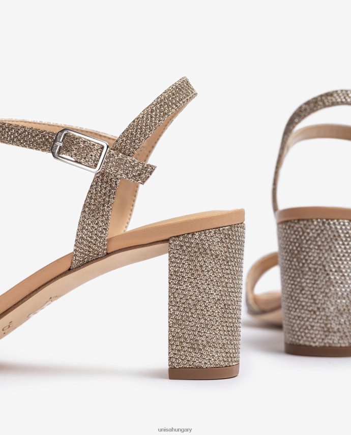 Unisa szögletes orrú szandál nők J4PJX0393 bronz