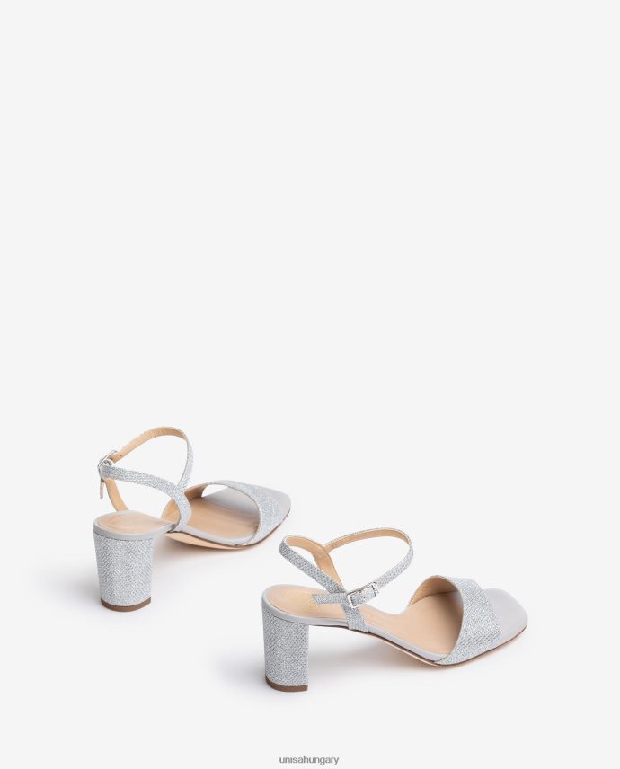 Unisa szögletes orrú szandál nők J4PJX0395 ezüst