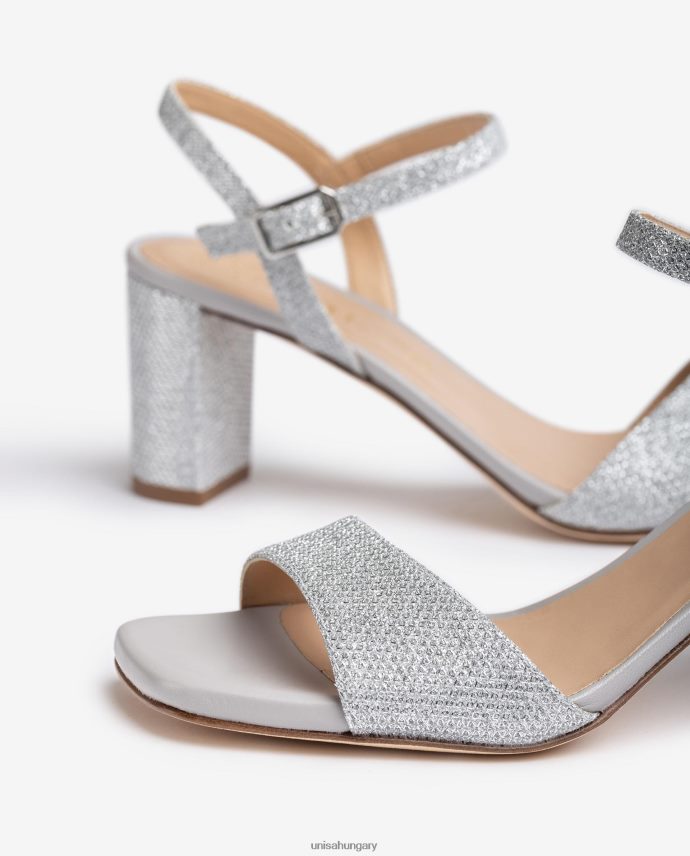 Unisa szögletes orrú szandál nők J4PJX0395 ezüst