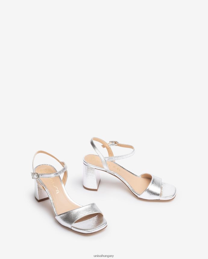 Unisa szögletes talpú szandál nők J4PJX0199 ezüst