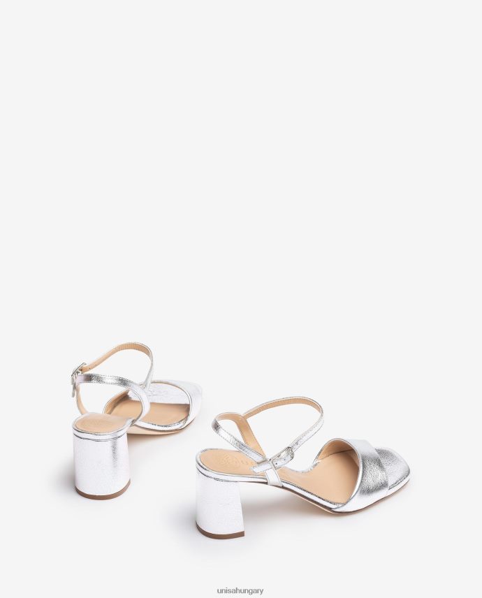 Unisa szögletes talpú szandál nők J4PJX0199 ezüst