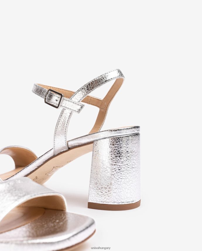Unisa szögletes talpú szandál nők J4PJX0199 ezüst