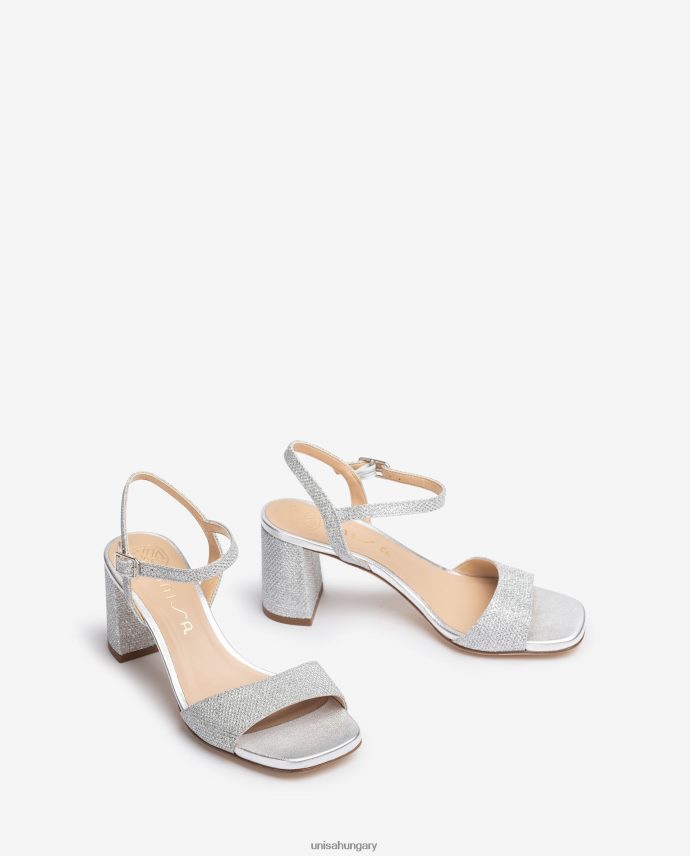 Unisa szögletes talpú szandál nők J4PJX0203 ezüst