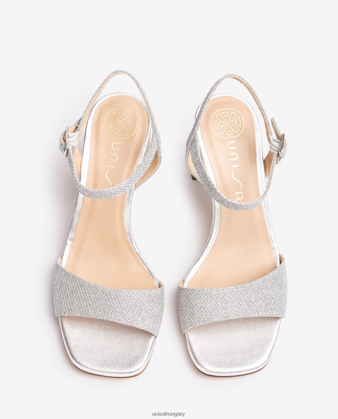 Unisa szögletes talpú szandál nők J4PJX0203 ezüst
