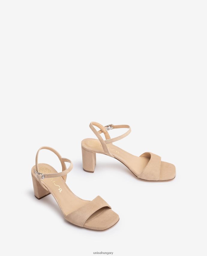 Unisa szögletes talpú szandál nők J4PJX0417 bézs