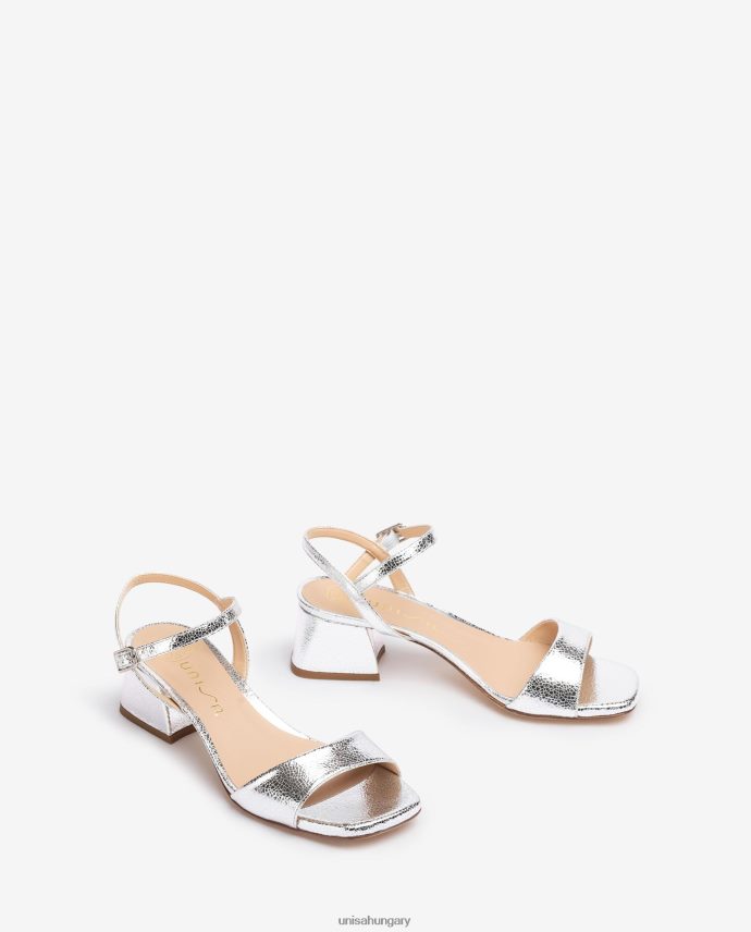 Unisa széles sarkú szandál nők J4PJX0151 ezüst