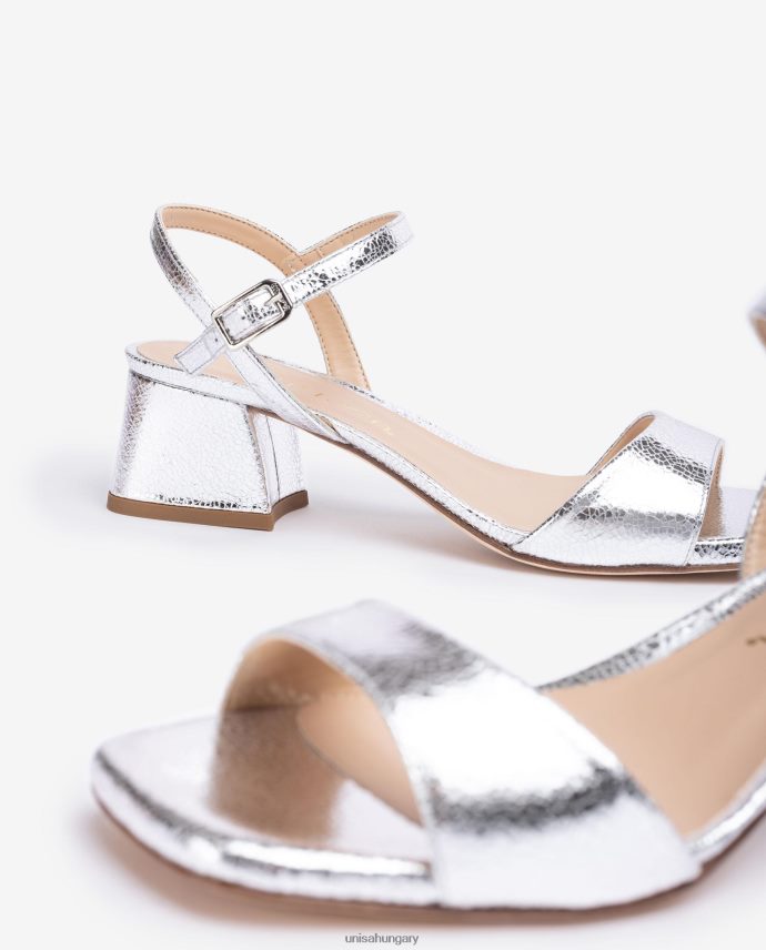 Unisa széles sarkú szandál nők J4PJX0151 ezüst