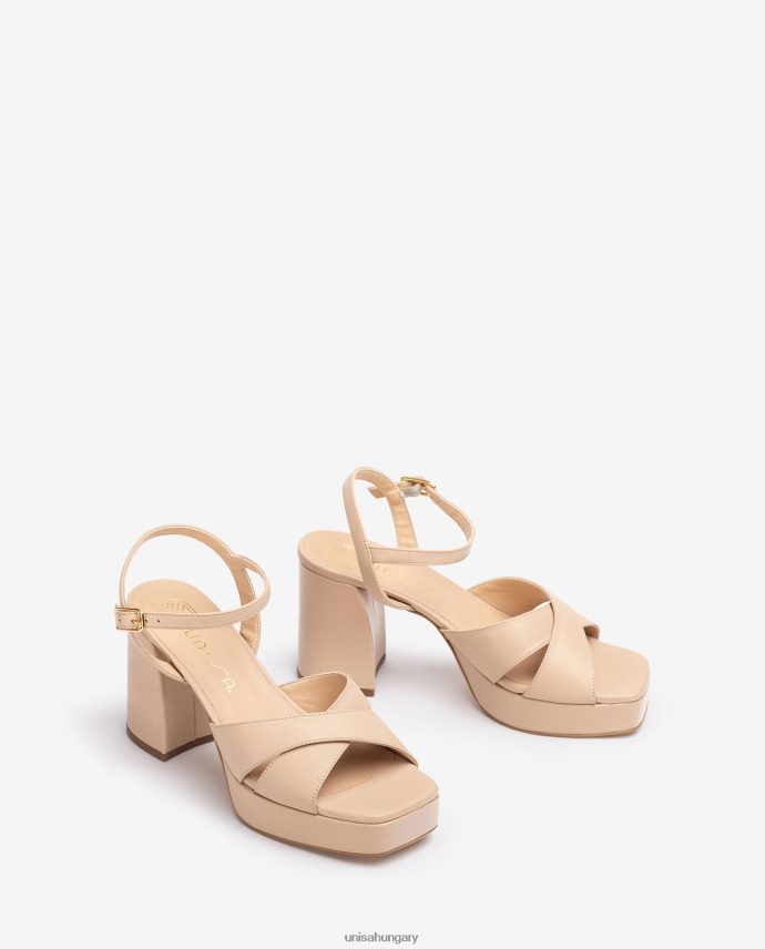 Unisa széles sarkú szandál nők J4PJX0240 bézs
