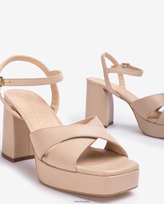 Unisa széles sarkú szandál nők J4PJX0240 bézs