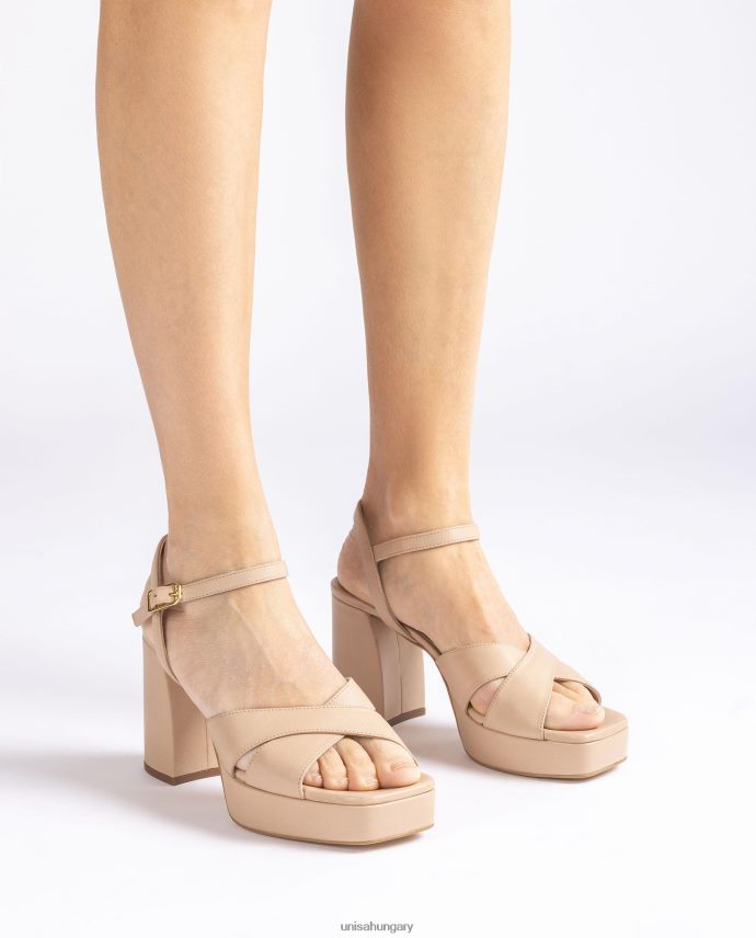 Unisa széles sarkú szandál nők J4PJX0240 bézs