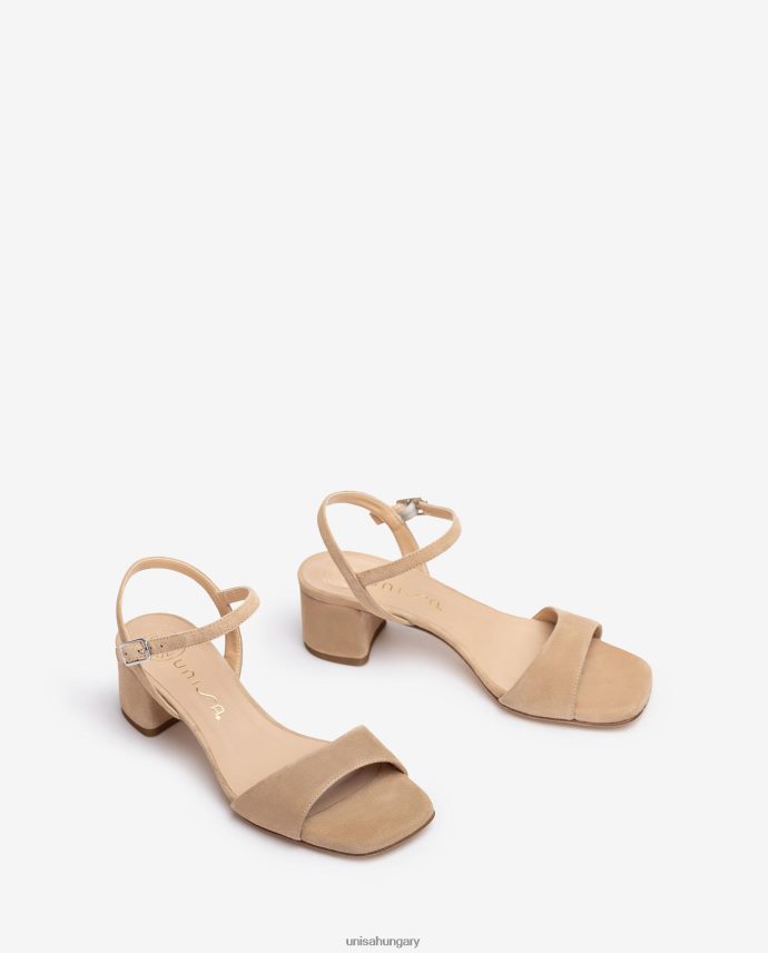 Unisa széles sarkú szandál nők J4PJX0423 bézs