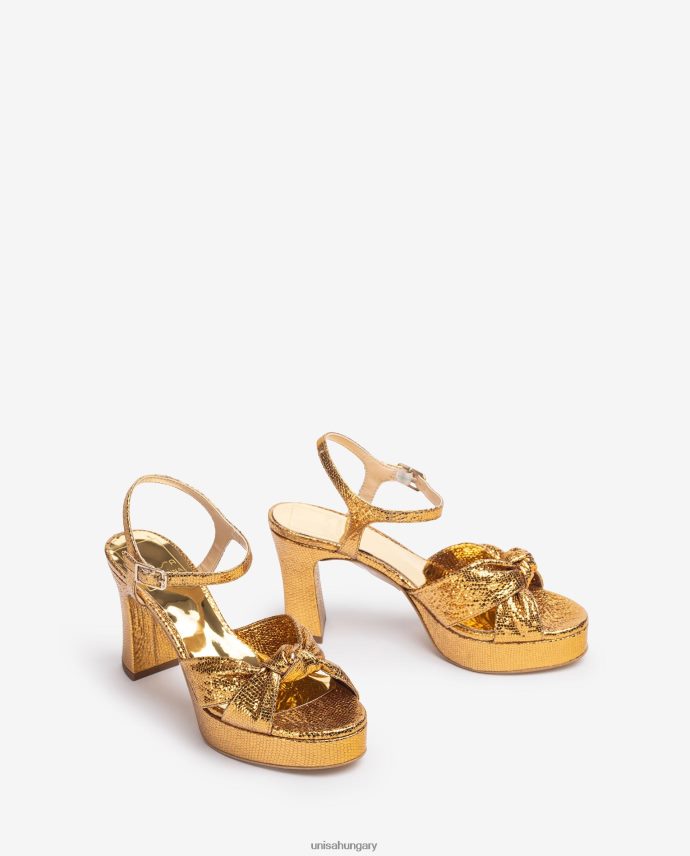 Unisa szandál csomózott pántokkal nők J4PJX01308 Arany