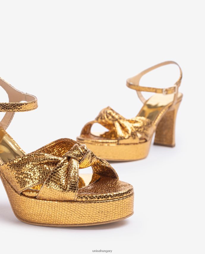 Unisa szandál csomózott pántokkal nők J4PJX01308 Arany