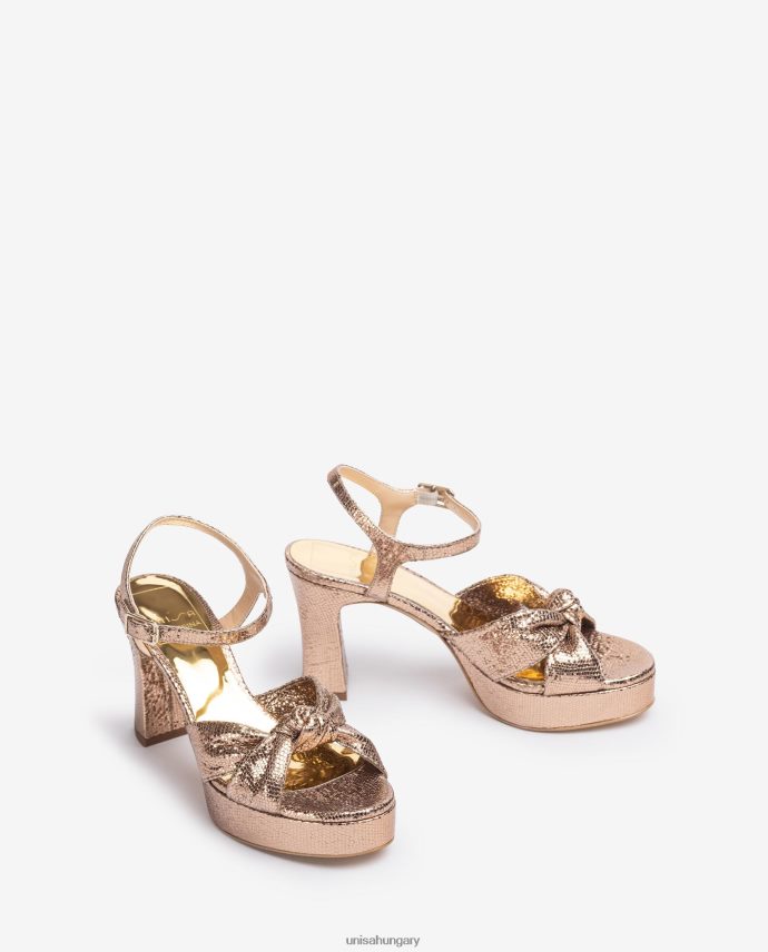 Unisa szandál csomózott pántokkal nők J4PJX01309 bronz