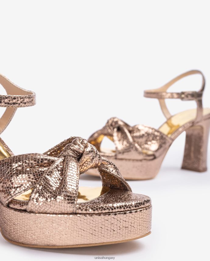 Unisa szandál csomózott pántokkal nők J4PJX01309 bronz