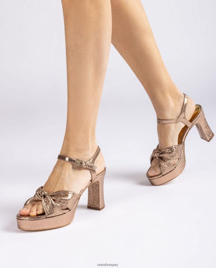 Unisa szandál csomózott pántokkal nők J4PJX01309 bronz