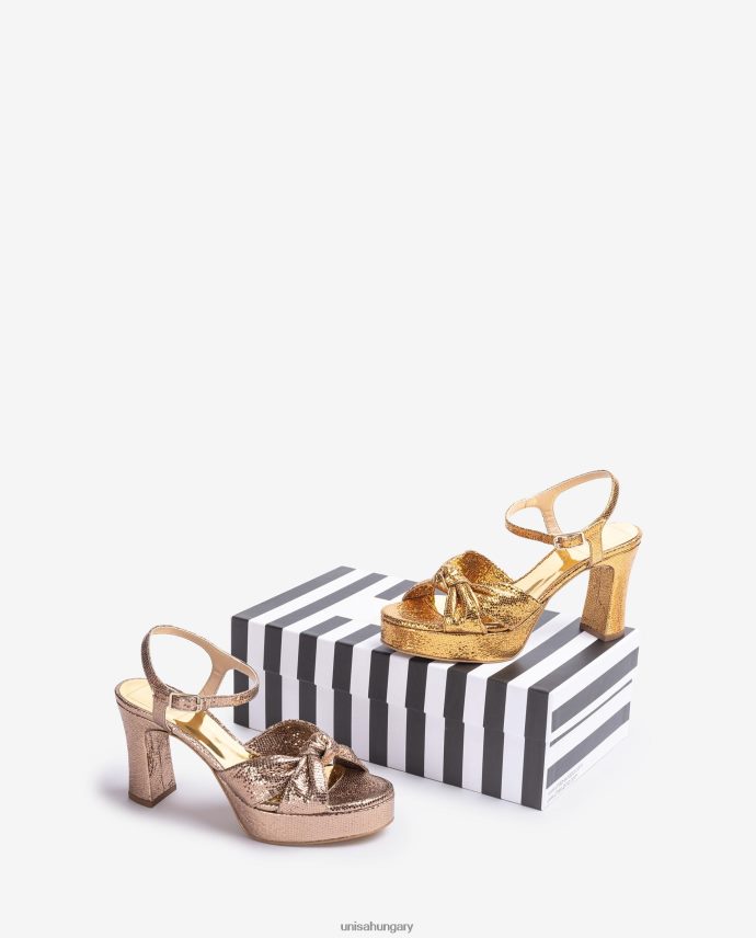 Unisa szandál csomózott pántokkal nők J4PJX01309 bronz