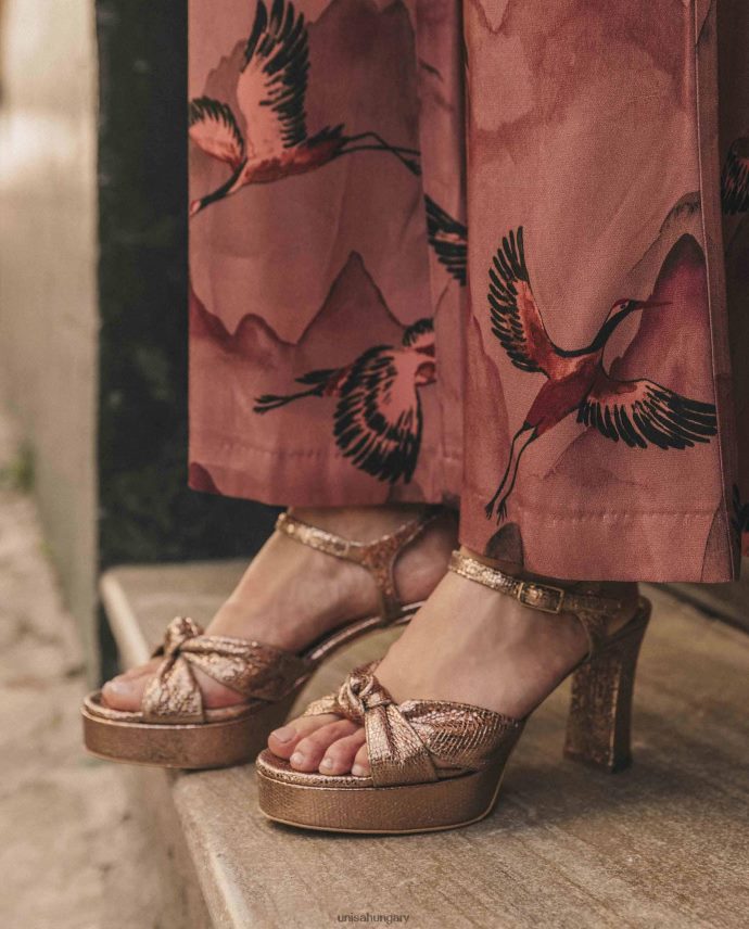 Unisa szandál csomózott pántokkal nők J4PJX01309 bronz