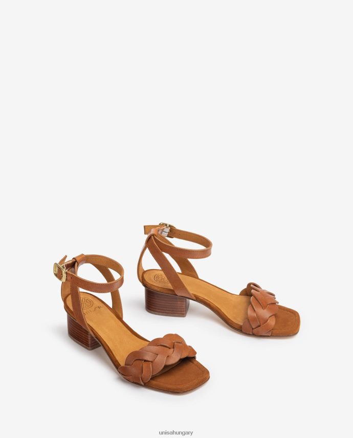 Unisa szandál dekoratív perforációkkal a vámpíron nők J4PJX0306 barna