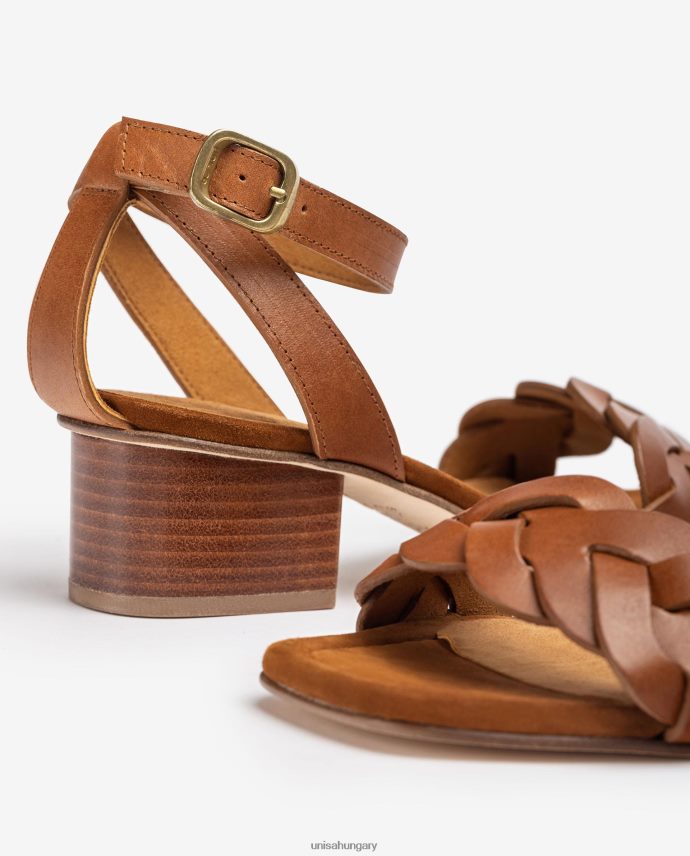 Unisa szandál dekoratív perforációkkal a vámpíron nők J4PJX0306 barna