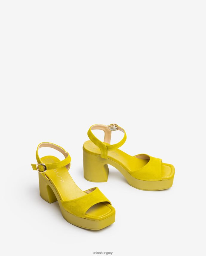 Unisa szandál hozzáillő blokksarokkal nők J4PJX085 zöld