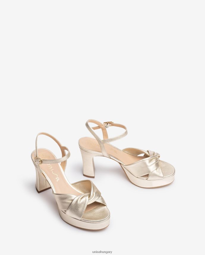 Unisa szandál széles crossover pánttal nők J4PJX017 Arany