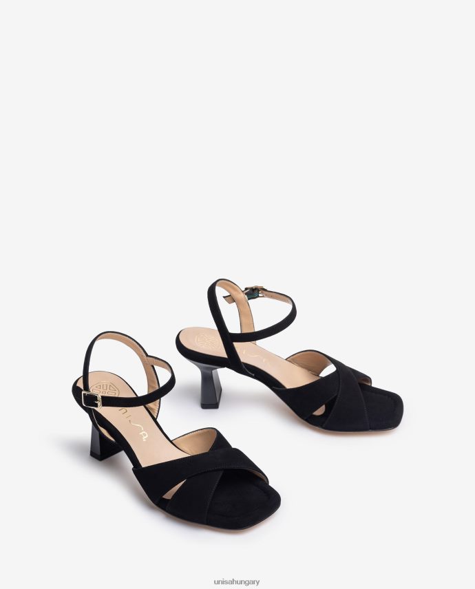 Unisa áthúzható pántos szandál nők J4PJX0312 fekete