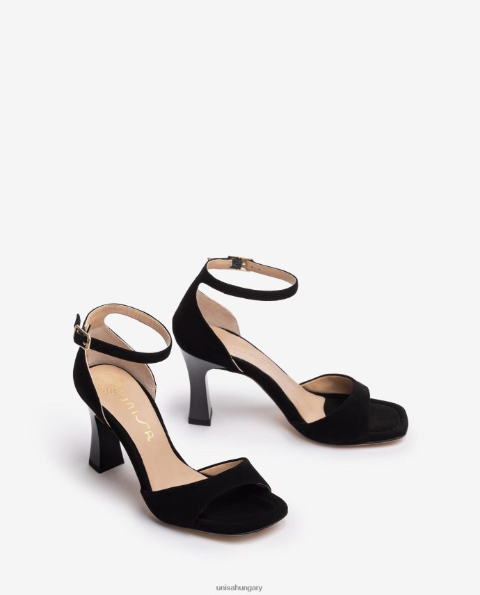 Unisa velúr d\'orsay bokapántos szandál nők J4PJX0260 fekete