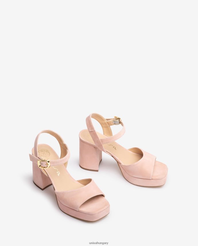 Unisa velúr szandál széles sarokkal nők J4PJX06 rózsaszín