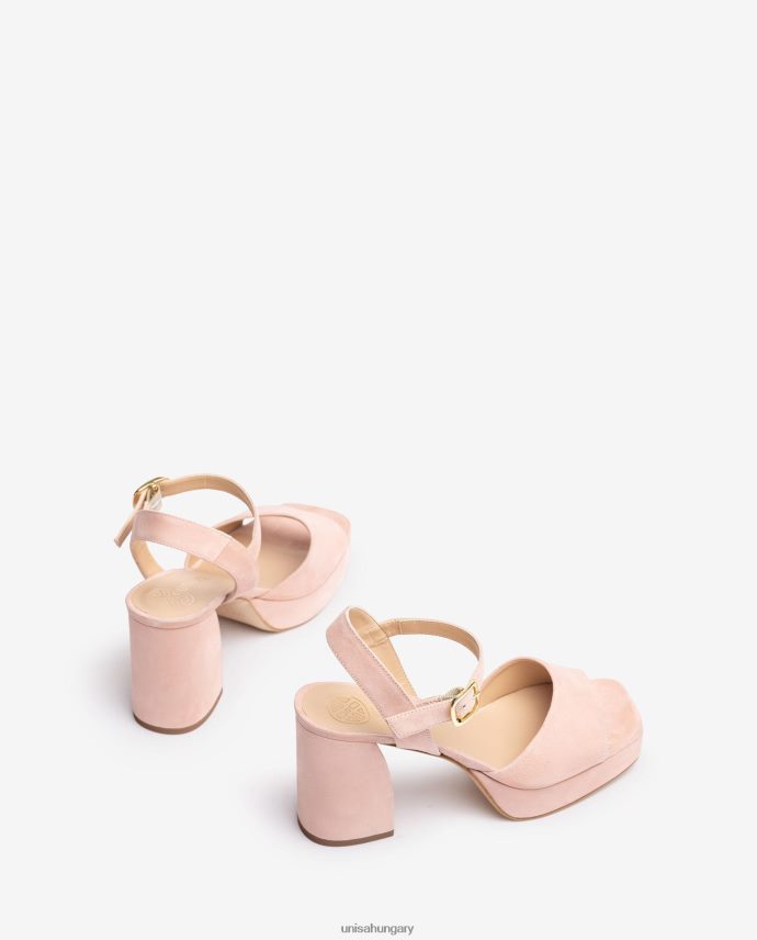 Unisa velúr szandál széles sarokkal nők J4PJX06 rózsaszín