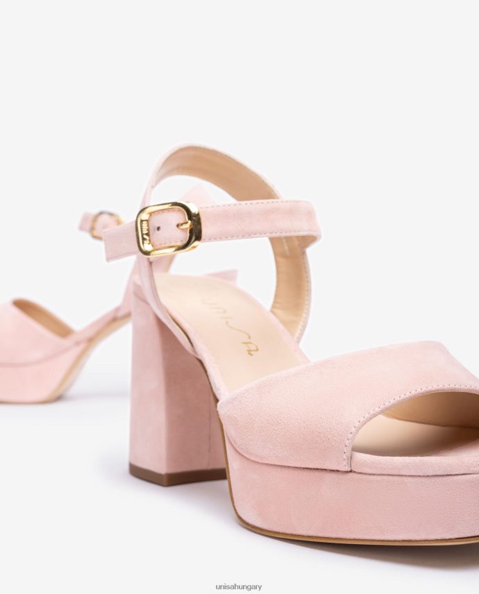 Unisa velúr szandál széles sarokkal nők J4PJX06 rózsaszín